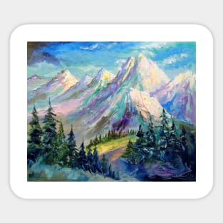 Snowy mountains Sticker